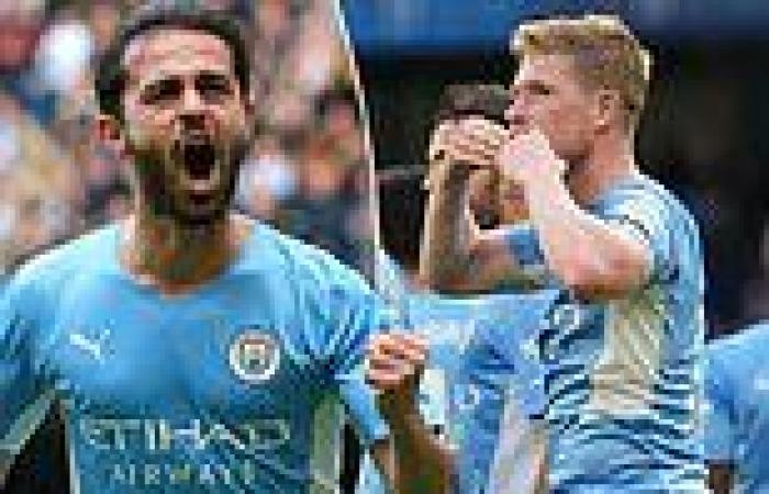 sport news Manchester City 2-0 Burnley: Bernardo Silva and Kevin De Bruyne on target for ...
