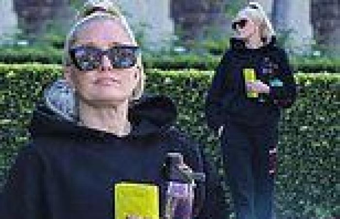 Erika Jayne keeps it casual in sweats as she returns home from the gym