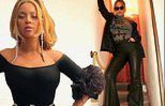 Beyonce sends fans into a frenzy as she models skintight outfits in Italy