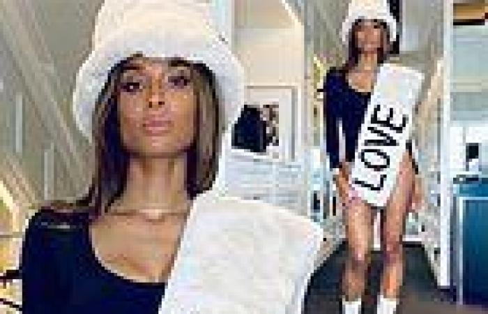 Ciara goes sans pants as she models items from her clothing line LITA in a ...