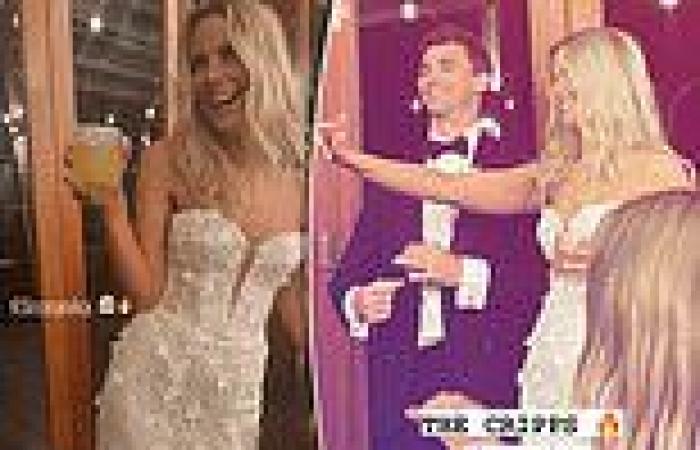 West Coast Eagles star Jamie Cripps marries his model fiancée Liv Stanley