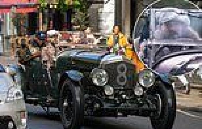 Jason Momoa checks out the sights of London in style in a 1952 Bentley ...