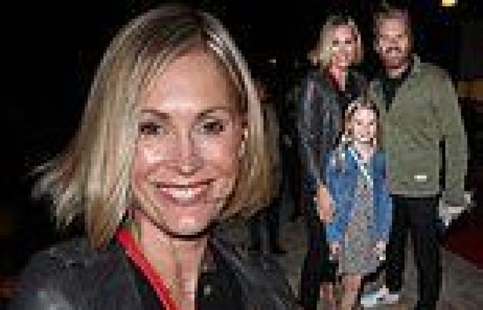 Jenni Falconer attends press night of 9 To 5 The Musical with husband James and ...