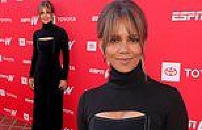 Halle Berry rocks a sleek black dress while attending the espnW: Women + ...