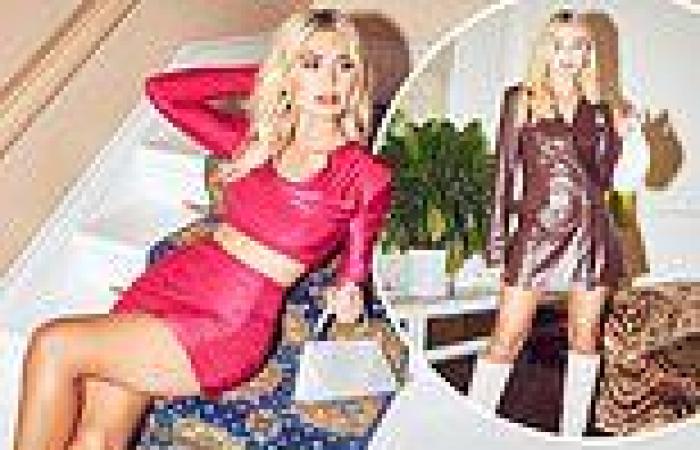 Georgia Toffolo shows off her fashion credentials in an ab-flashing pink co-ord