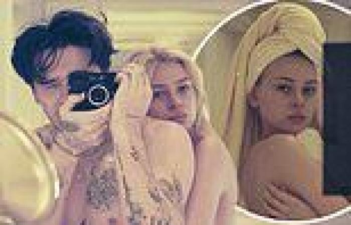 Nicola Peltz poses completely naked while topless Brooklyn Beckham takes steamy ...
