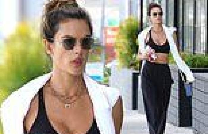 Alessandra Ambrosio, 40, leaves pilates class looking fit as she makes the ...