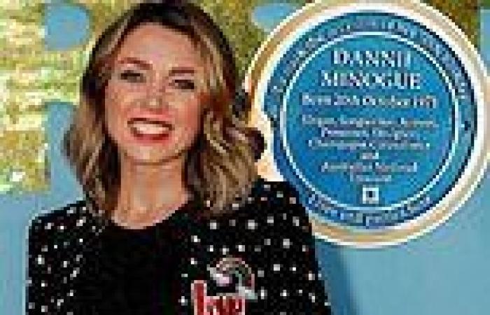 Dannii Minogue gets replica English Heritage blue plaque for her 50th birthday