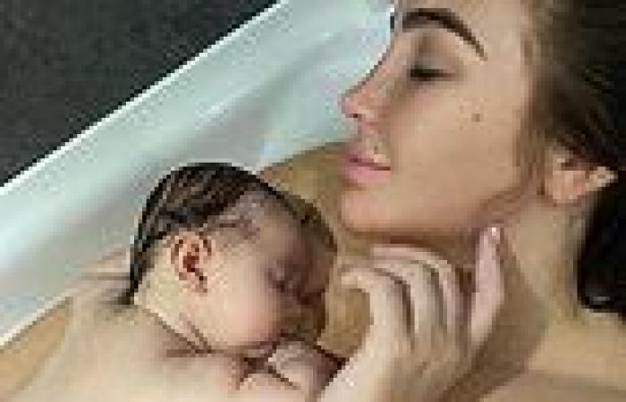 Lauren Goodger shares snap of her baby daughter Larose asleep on her in the bath