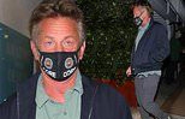 Sean Penn masks up while stepping out for a solo dinner in Santa Monica