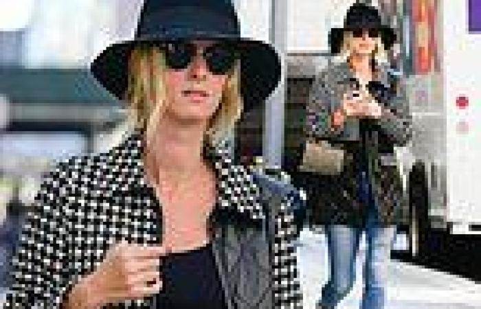 Nicky Hilton shows off her fall fashion flair as she walks through New York ...