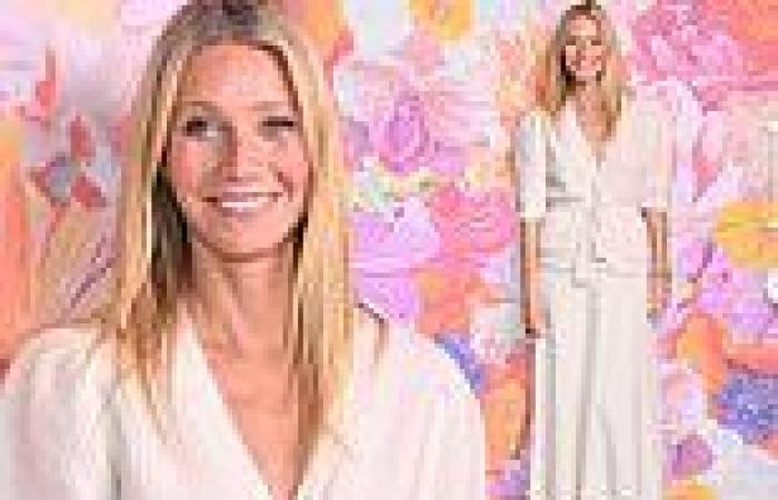 Gwyneth Paltrow looks chic in cream top and maxi skirt for screening of her new ...