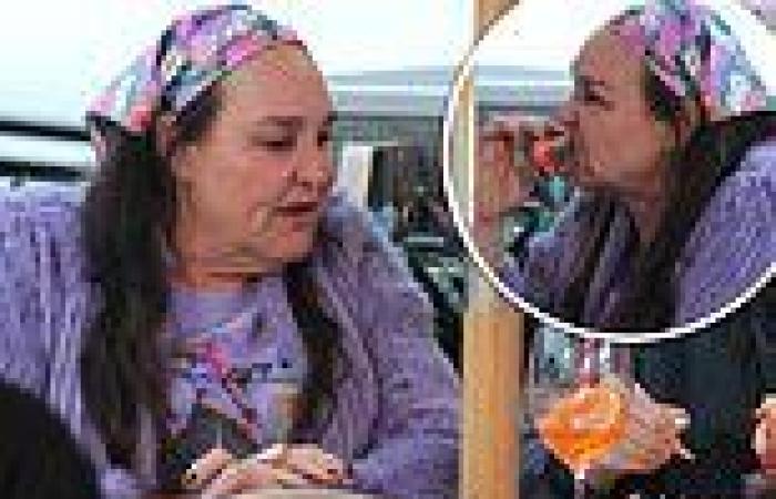 Kate Langbroek enjoys a Freedom Day dinner out in St Kilda in Melbourne