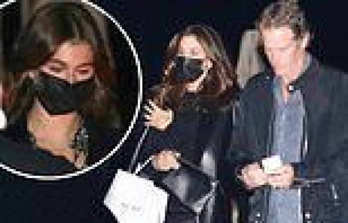 Cindy Crawford wows in a black maxi dress following dinner with Rande and Kaia ...