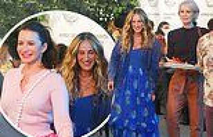 Sarah Jessica Parker joins Kristin Davis and Cynthia Nixon on set in NYC for ...