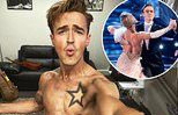 Tom Fletcher showcases his ripped torso as he strips off for spray tan