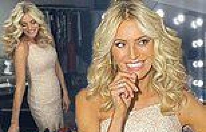 Strictly's Tess Daly amps up the glamour in a sparkling cream sequinned dress