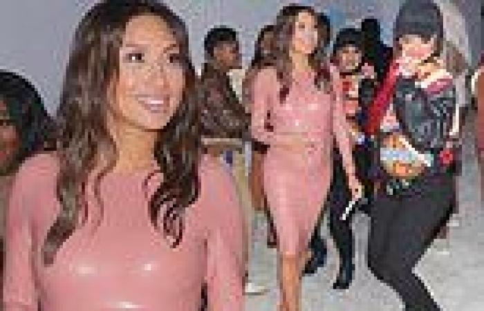 Jeannie Mai shows off her baby bump as she leaves Lori Harvey's SKN launch ...