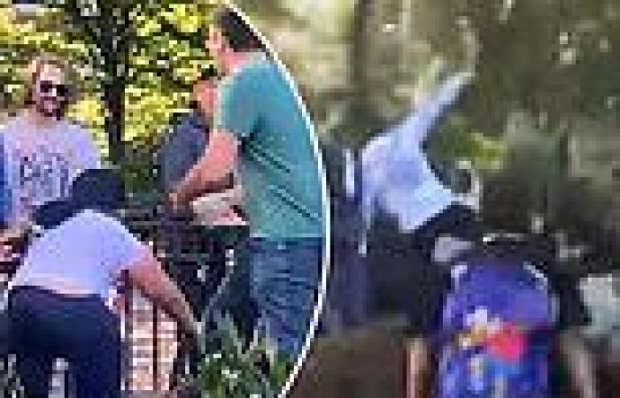 Brutal thug PUNCHES 11-year-old girl in Manhattan park and hits her friend