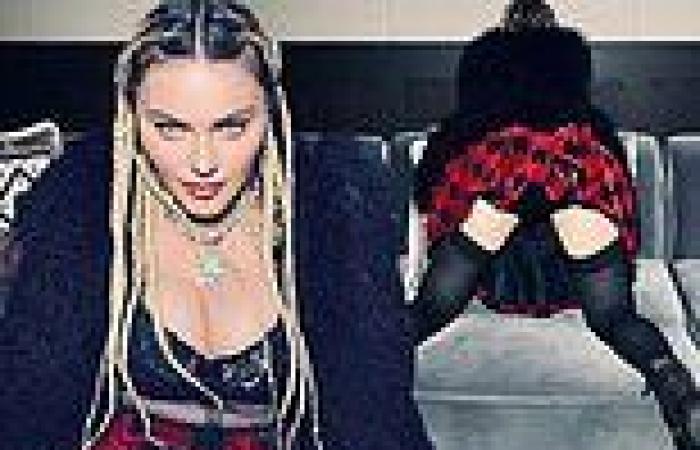 Madonna, 63, exposes her undercarriage in a  checkered mini skirt on Instagram