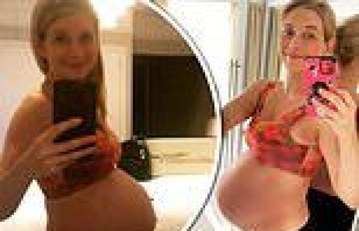 Pregnant Rachel Riley compares bump photos from her first and second pregnancy ...