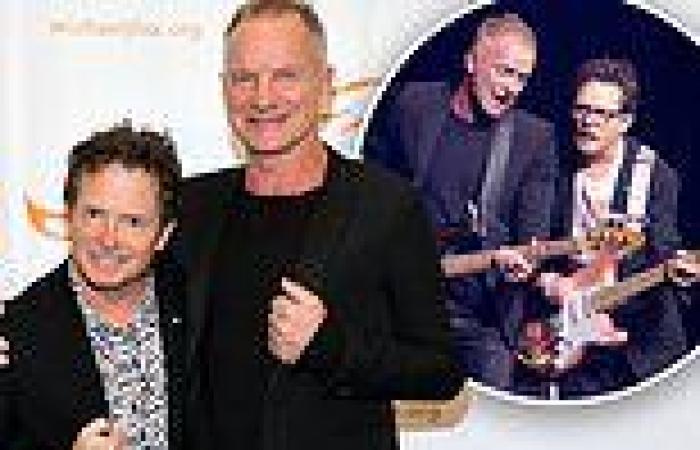 Michael J. Fox performs alongside Sting at his Parkinson's fundraiser gala in ...