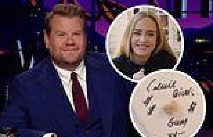 James Corden tells the story of how he got Adele a piece of Celine Dion's used ...