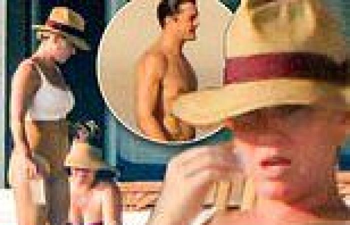 Katy Perry sports belted bathing suit in Mexico with shirtless fiance Orlando ...