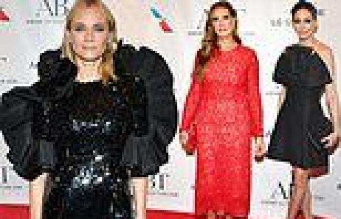 Diane Kruger and Brooke Shields stun in lace and black sparkles to the American ...
