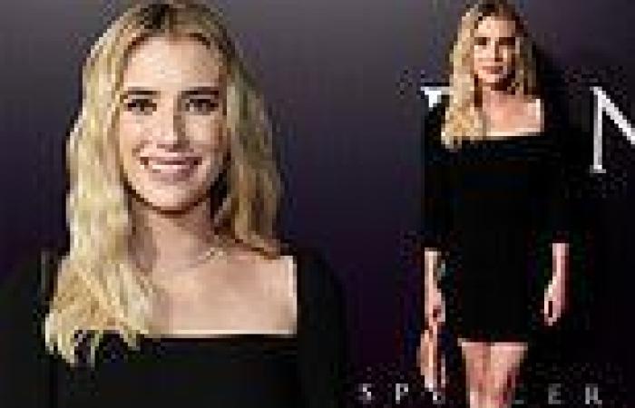 Emma Roberts is simply stylish in  classic little black dress  at the Hollywood ...