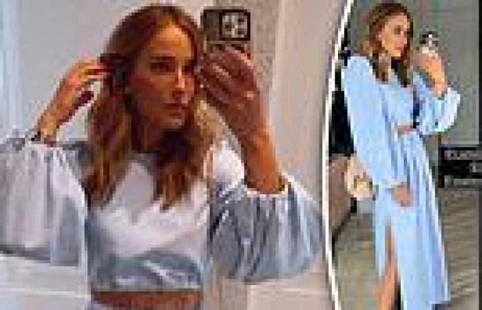 Rebecca Judd is a vision in blue as she wears a $4,000 outfit to lunch with the ...