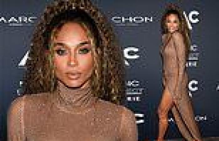Ciara sparkles in leggy LaQuan Smith SS/22 gown at the ACE Awards in NYC