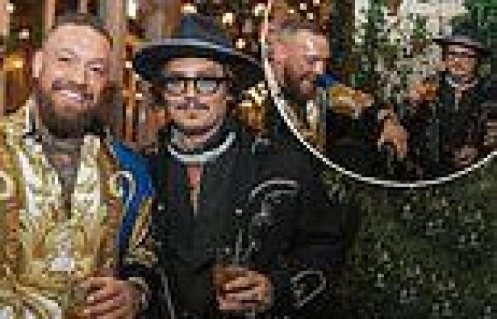 Conor McGregor enjoys a raucous night out with Johnny Depp in Rome