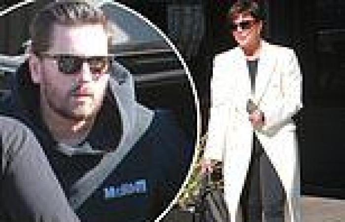 Scott Disick and Kris Jenner catch up over lunch in the valley as cameras roll ...