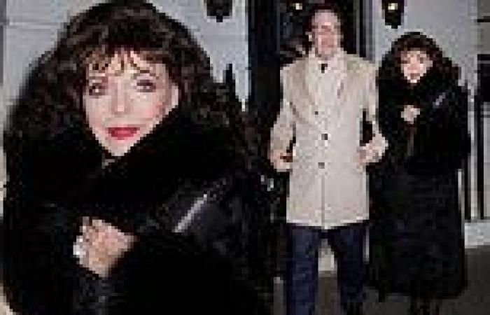 Dame Joan Collins looked glamorous as she stepped out with her husband Percy ...