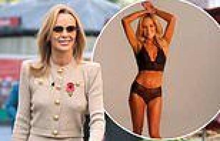 Amanda Holden goes braless in an ivory ensemble - after giving fans a peek into ...
