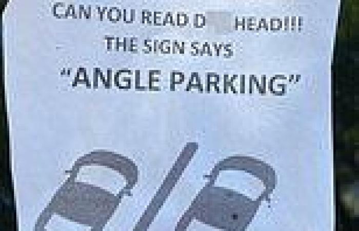 Father receives angry letter from embittered locals for parking incorrectly in ...
