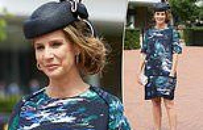 Actress Rachel Griffiths puts on a stylish display at Stakes Day in Melbourne