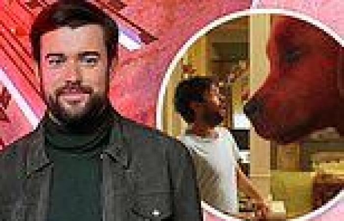 Jack Whitehall and Tony Hale are joined by their Clifford the Big Red Dog ...