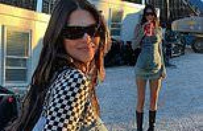 Kendall Jenner showcases her endless legs during day one of Travis Scott's ...