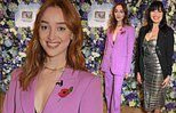 Phoebe Dynevor cuts purple blazer while Daisy Lowe showcases her ample assets ...