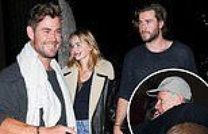 Chris, Liam and Luke Hemsworth enjoy dinner with their father and Liam's ...
