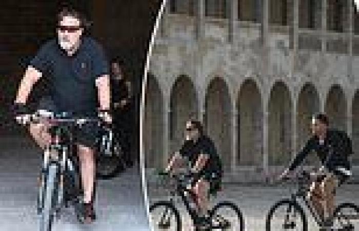 Sam Burgess enjoys a bike ride around Malta with Russell Crowe