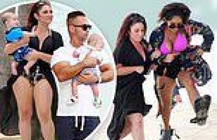 Snooki and Deena Cortese nearly take a tumble on the beach with Jersey Shore: ...