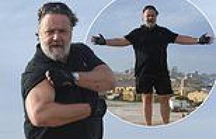 Russell Crowe poses at Fort Ricasoli in Malta - where his 2000 flick Gladiator ...