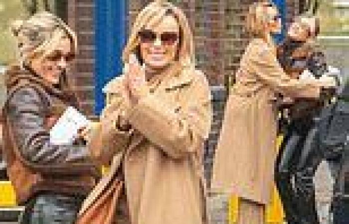 Amanda Holden and Ashley Roberts let their hair down during a fun lunch after ...