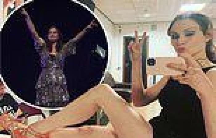 Sophie Ellis Bextor puts on a leggy display in LBD and huge stilettos