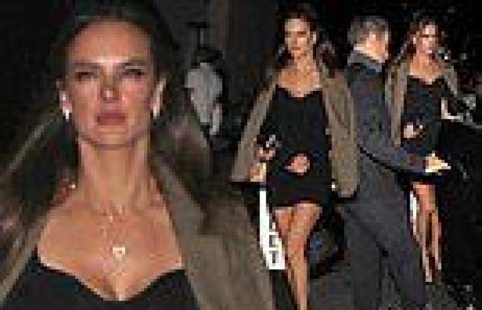 Alessandra Ambrosio dons a sexy LBD as she enjoys a date night with her beau ...