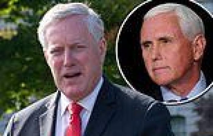 Mark Meadows sent Pence memo written by Trump election fraud lawyer on ...