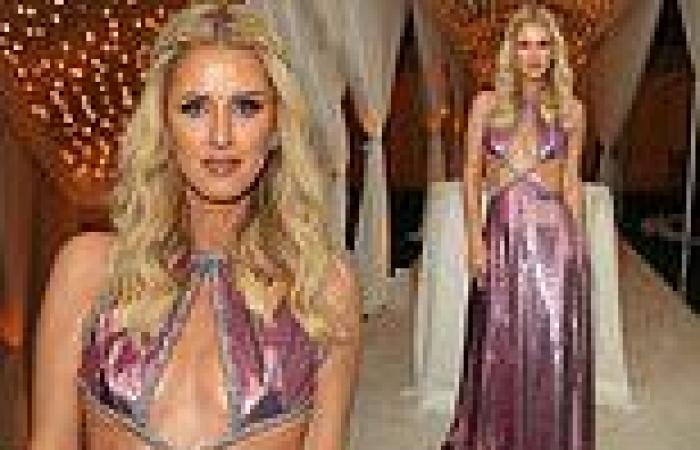 Nicky Hilton sizzles in VERY racy pink sequin cut-out dress